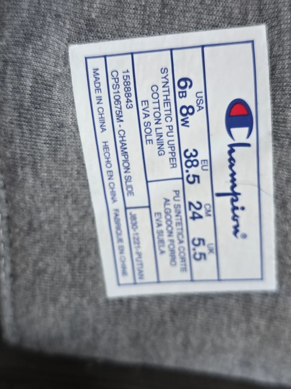 Champion Black Slide Sandals with Red Logo Accent
